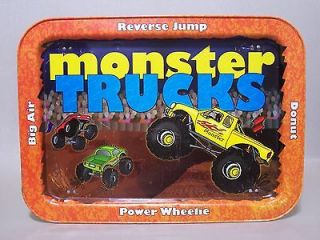 Monster Trucks Vintage 1980s Metal TV Tray with Folding Legs BIg Air