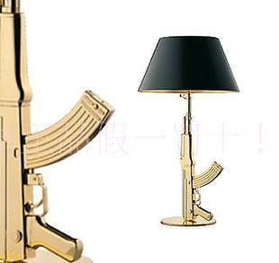 Modern FLOS AK47 Gold Gun Table Lamp Desk Light Lighting Beside Lamp