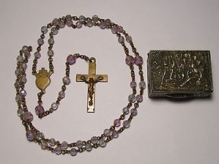 Newly listed † SCARCE & RARE ANTIQUE NUNS SAPHIRET ROSARY W SILVER