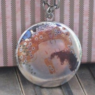 Gustav Klimt Mother And Child 3 Ages of Woman Art Locket Silver