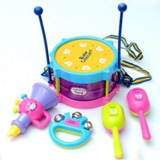 listed New 5PC Drum Musical Instruments Band Kit Kids Toy Gift Set