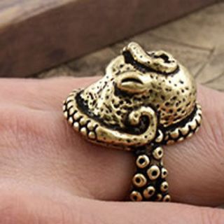 Newly listed Unique Gothic Punk Octopus Emperor Copper Ring CY56 size