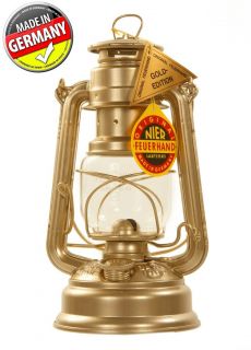 FEUERHAND NIER hurricane lantern GOLD colour Made in Germany