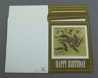 1960s R. H. Palenske Getting Away Gold Foil Etch Birthday Card Set