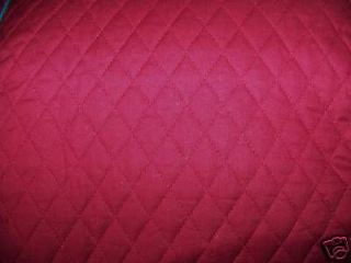 Burgundy Red QUILTED FABRIC Double Sided 1 Diamond Pattern BTY
