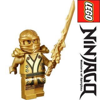 LEGO NINJAGO MINIFIGURE GOLD & GREEN KIMONO NINJA LLOYD DRAGON SWORD