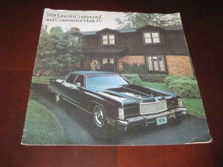 Lincoln Continental & Continental Mark IV Sales Brochure Silver Gold