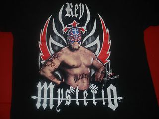 Rey Mysterio Shirt Mens M WWF Wrestling WWE RETRO RAD Black Pop