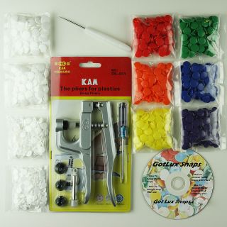 KAM Snaps Starter Pack Pliers/Awl/10 Sets for Cloth Diapers/Bibs/G ift