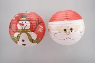 Christmas paper Lanterns lampshades santa snowman Childrens Novelty