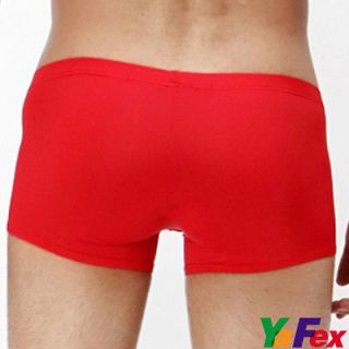 Mens Comfy Fashion Sexy Enhance Pouch Polyamide Boxer Brief Trunks