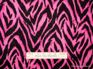 Fashion Skin Pink Black Tiger Skin Print Diva Girl Cotton Novelty