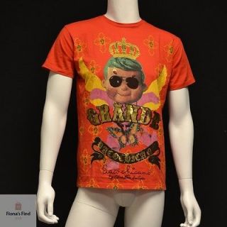 NWT Paco Chicano by Christian Audigier Mens T Shirt   Peace Foil