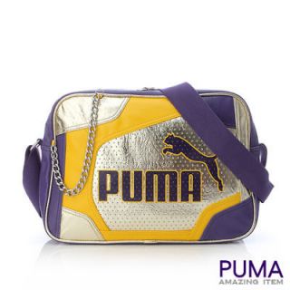BN PUMA Break Soulder Messenger School Bag Gold/Purple
