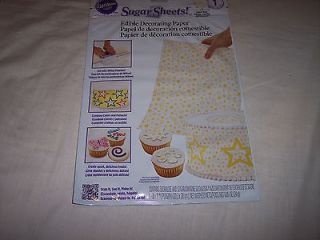 Wilton sugar Sheets, Edible Decorating Paper, 1 Sheet, Yellow Stars