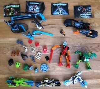 Lego Bionicle Tarkava Toa Bohrok Roboriders Technic masks weapons