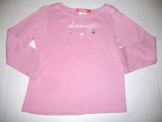Gymboree Chelsea Girl Charming Charm Bracelet Mauve Pink Shirt 4 4T