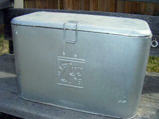 1940s 7up cooler + 7up adverting bottle opener fresh up with 7up