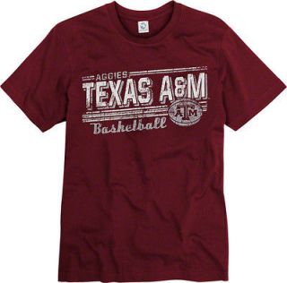 Texas A&M Aggies Maroon Escalate Basketball Ring Spun T Shirt