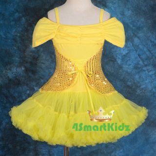 Dress Up Pettidress Pettiskirt Tutu Birthday Girl Gold Sz 2 8 PP107