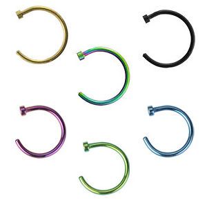 Titanium Nose Ring Rings Open Captive Hoop 5/16 18G