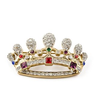 Faberge Inspired Crown Brooch