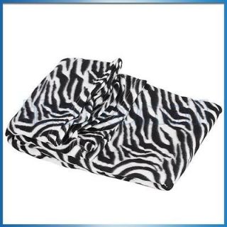 Zebra Pattern Soft Fleece Riding Travel Sofa Bed Couch Blanket w