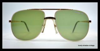 1980s Vintage LACOSTE Mod 101 Aviator Sunglasses / Green White FRANCE