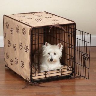 ProSelect Pawprint 2 Pc Dog Crate Cover & Bed Set Camel
