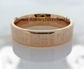 Personalized True Love Waits Promise Ring Rose Gold Stainless Steel