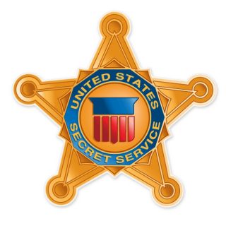 Secret Service Badge Star car bumper sticker decal 4 x 4