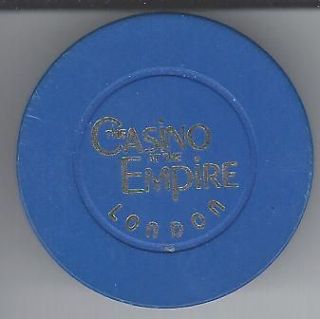 EMPIRE CASINO LONDON ENGLAND UK 1 POUND POKER CHIP  cards gambling