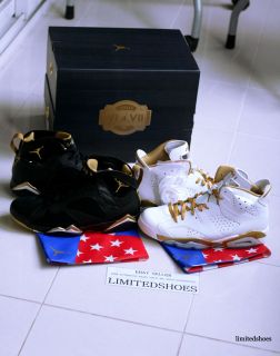 JORDAN VII VI 6 7 GOLDEN MOMENT GMP GOLD MEDAL PACK bred xi iv thunder