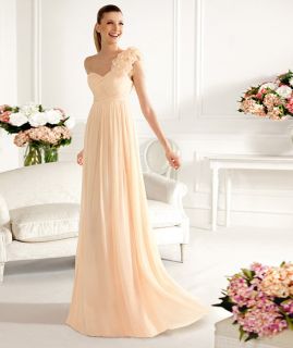 New Elegant One shoulder Bridesmaid Dress Formal Evening Dress Size UK