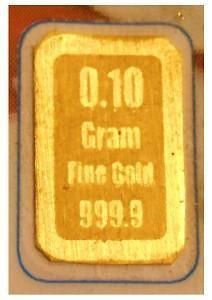 Newly listed 0.10 GRAM .999 FINE SOLID GOLD BAR (1/10 G) 24k .999 FINE