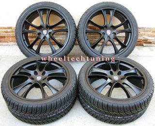 CAYENNE GTS STYLE WHEEL AND TIRE PACKAGE   BLACK WHEELS/RIMS TIRES