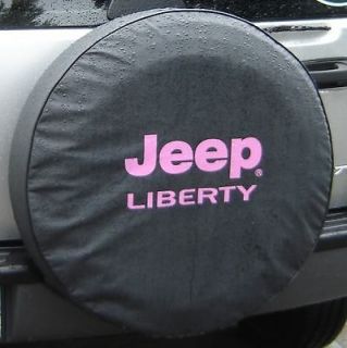 SpareCover® Brawny Series   Jeep Liberty PINK on Black 30 Tire Cover