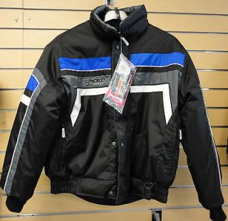 Choko Black w/ Blue Snowmobile Jacket artic cat ski doo polaris yamaha