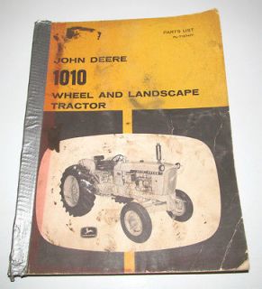 John Deere 1010 Wheel & Landscape Tractor Parts List Catalog Manual JD