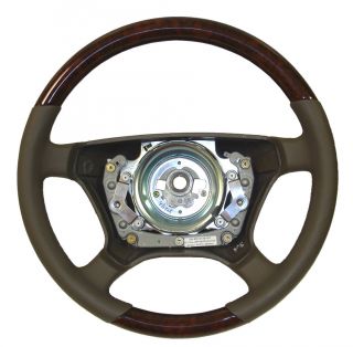 W140 Wood Steering Wheel 98 05, Half Wood/Half Leather