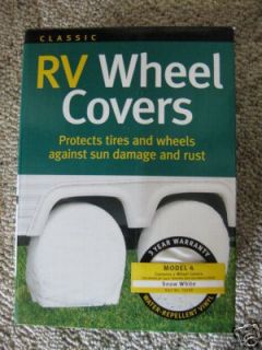 NEW   RV Wheel Covers, 2 Pack, White, Vinyl