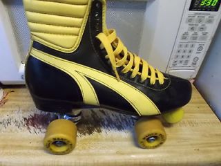 Men size 9/ Women size 10 Marco Polo Disco Black and Yellow Roller