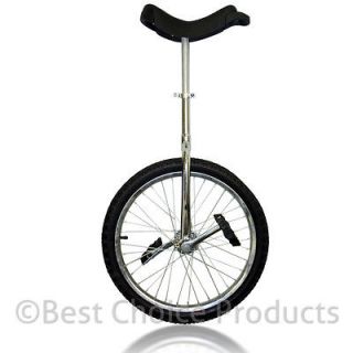 20 Silver Chrome Unicycles Wheel Cycling Outdoor Sports Fitness New