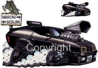 Mad Max Interceptor Muscle Car Cartoon Tshirt #9226
