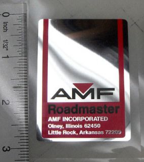 AMF Roadmaster badge decal