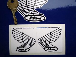 HONDA 68   73 STYLE 50mm Black & White handed WINGS STICKERS Racing