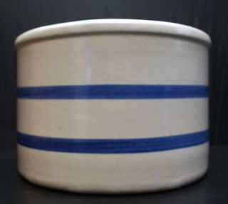Williamsburg Robinson Ransbottom Low Jar 1 Qt Crock Blue Stripe