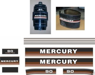 MERCURY 90 DECALS, MERC OUTBOARD 1984 85 REPRODUCTIONS