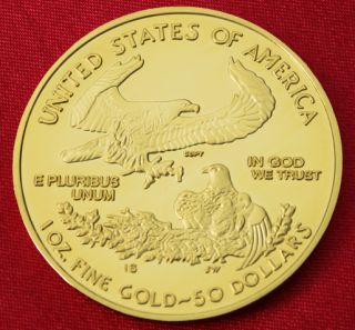 Liberty 50$ Double Eagle Gold Bar Coin 999 Gold Plated NP 2011