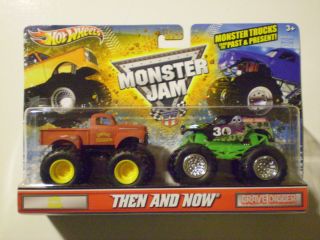 Hot Wheels 2012 Monster Jam 1 64 Then Now Grave Digger